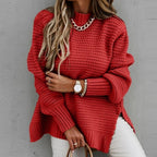 Women's Knitted Pullover - Long-Sleeve Casual Autumn Style