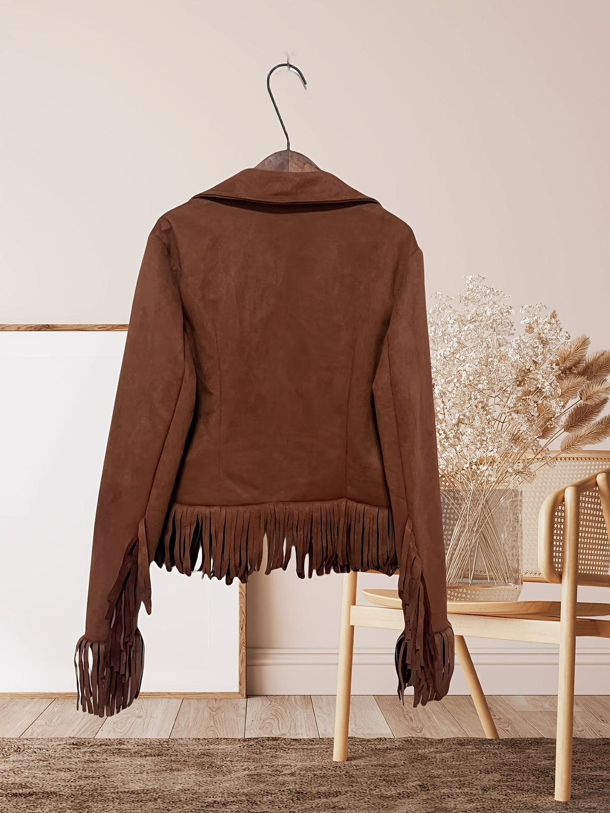 Women’s Fringe Western Jacket – Statement Casual Outerwear