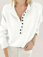 Women’s Button-Detail Pullover - Elegant and Comfortable