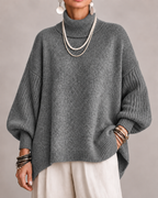 Women’s Soft Draped Sweater – Warm Elegant Knit