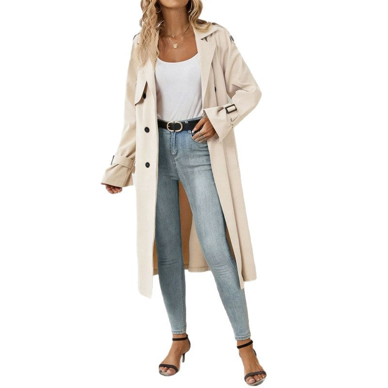 Loose-Fit Fall Trench Coat - Relaxed and Polished