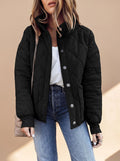 Women’s Quilted Button Jacket - Warm and Versatile