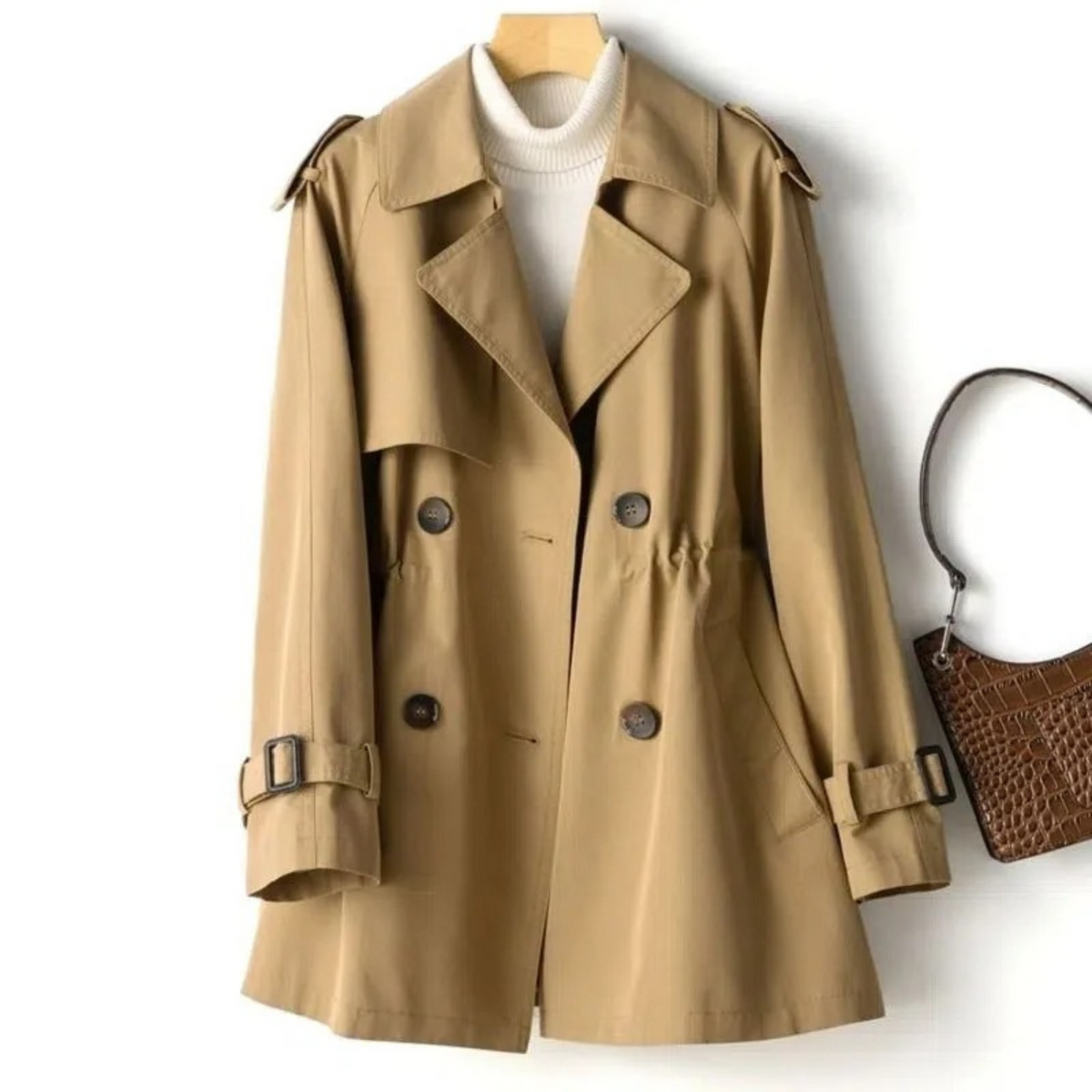 Belted Double-Breasted Coat