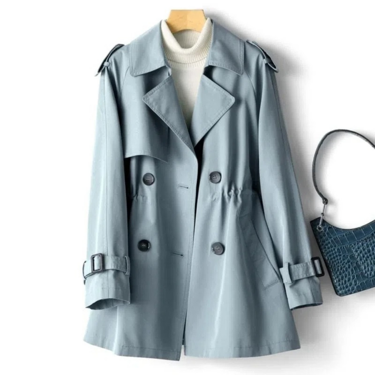 Belted Double-Breasted Coat