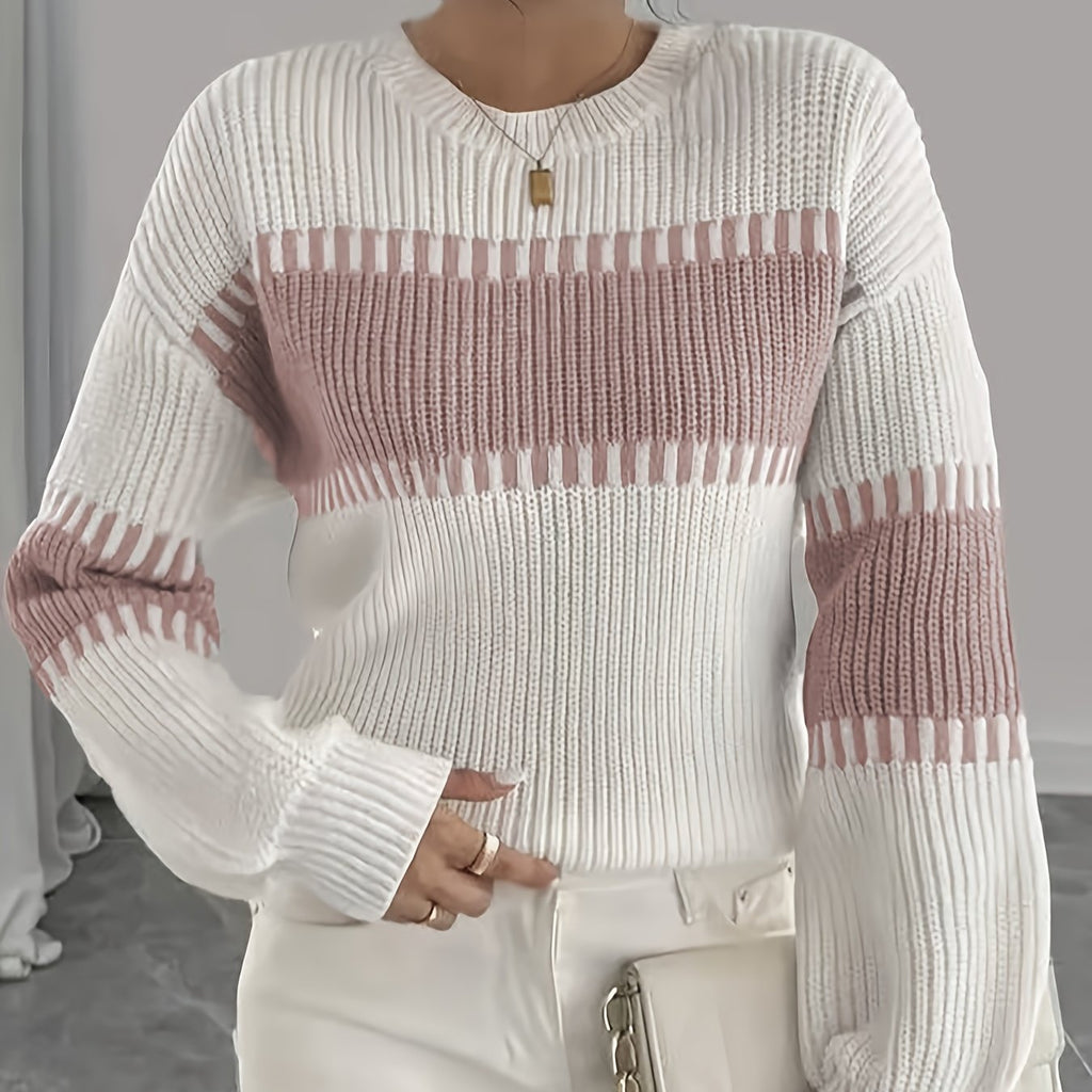 Women’s Colour-Block Striped Sweater