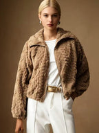 Women’s Plush Zip Jacket - Soft and Warm