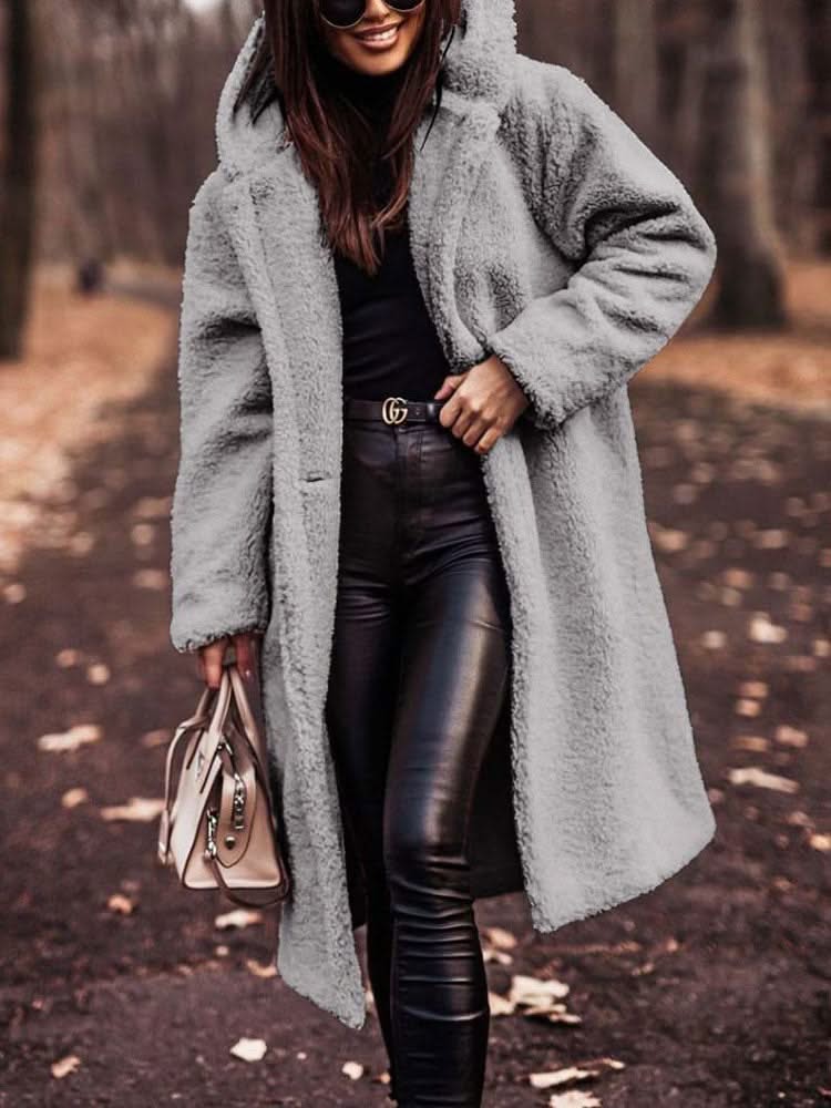 Long Oversized Teddy Coat