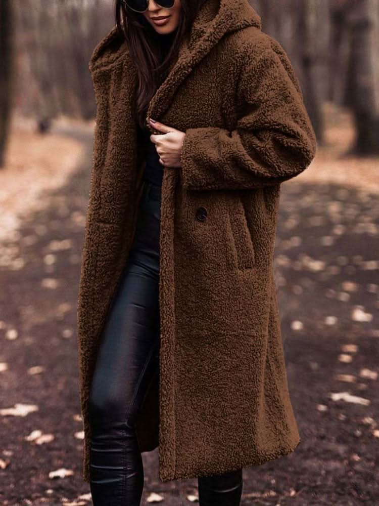 Long Oversized Teddy Coat