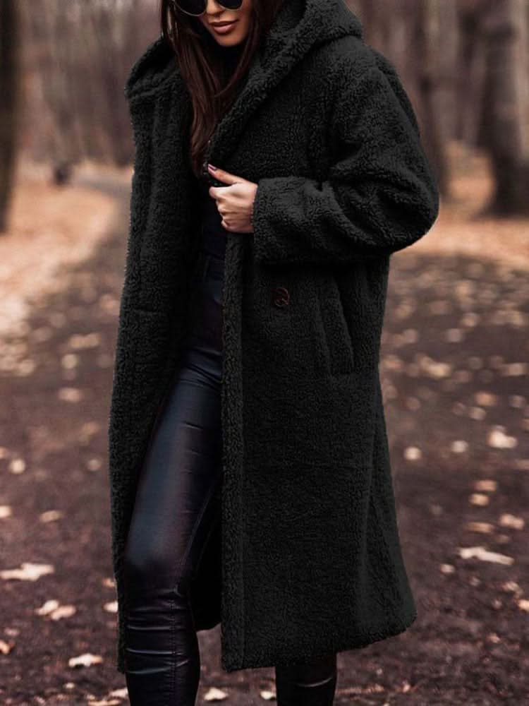 Long Oversized Teddy Coat