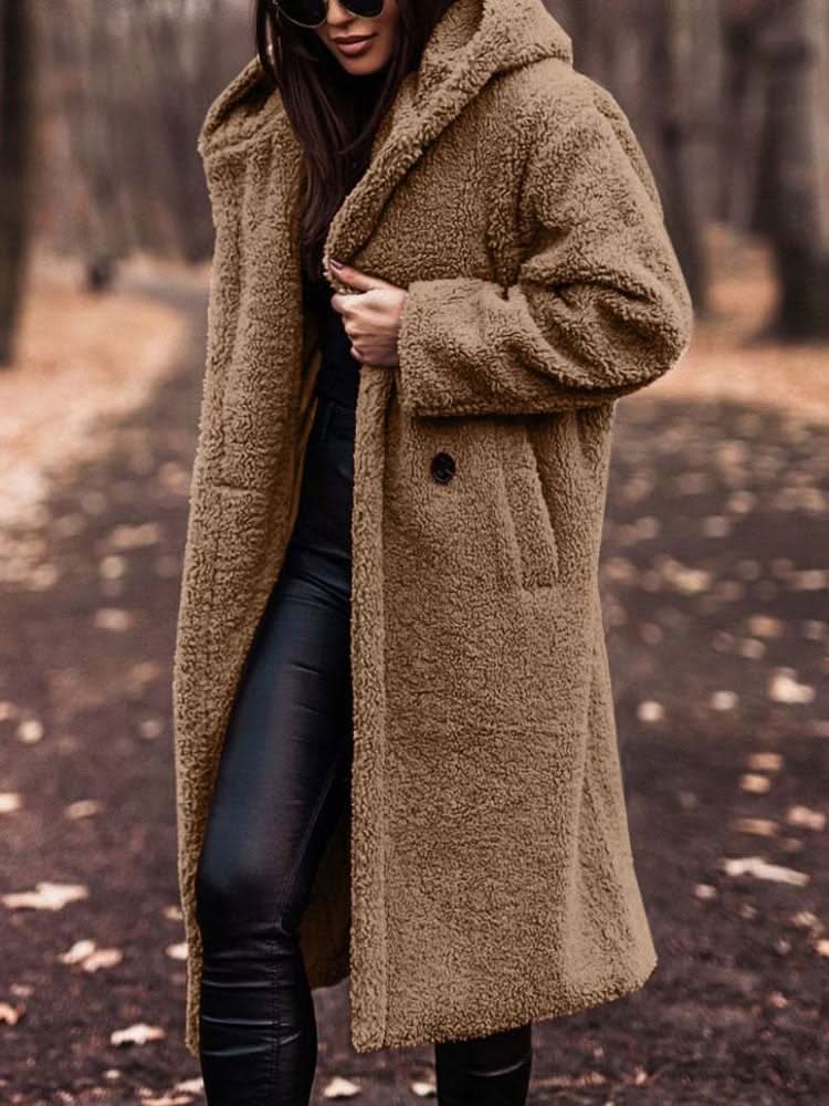Long Oversized Teddy Coat