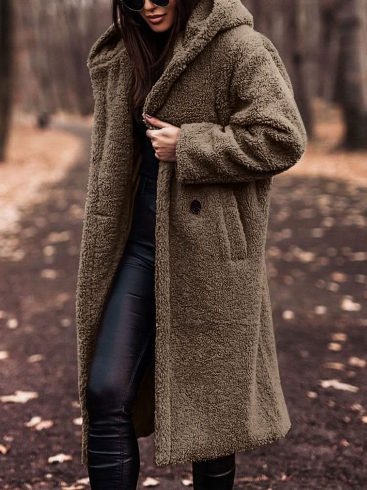 Long Oversized Teddy Coat