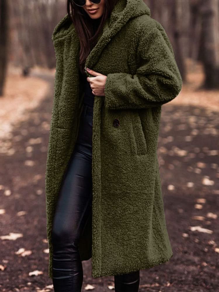 Long Oversized Teddy Coat