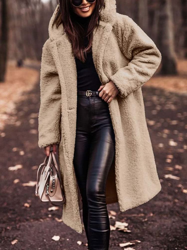 Long Oversized Teddy Coat
