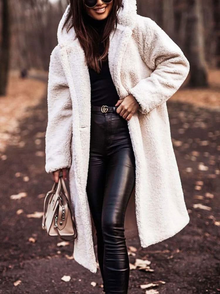 Long Oversized Teddy Coat
