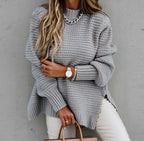 Women's Knitted Pullover - Long-Sleeve Casual Autumn Style