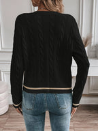 Women’s Cable Knit Cardigan – Refined Soft Layer
