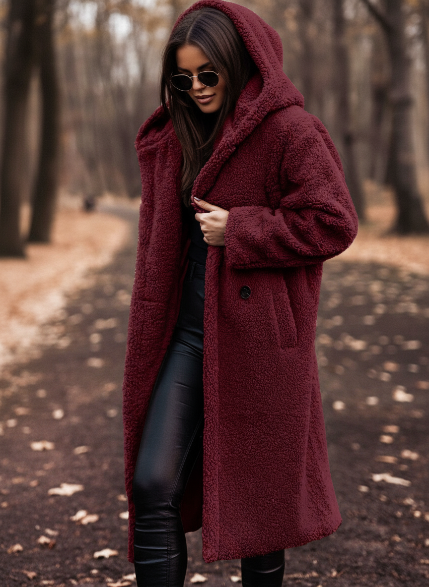 Long Oversized Teddy Coat
