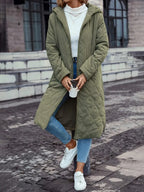 Women’s Cotton Quilted Hooded Coat – Warm Practical Outerwear