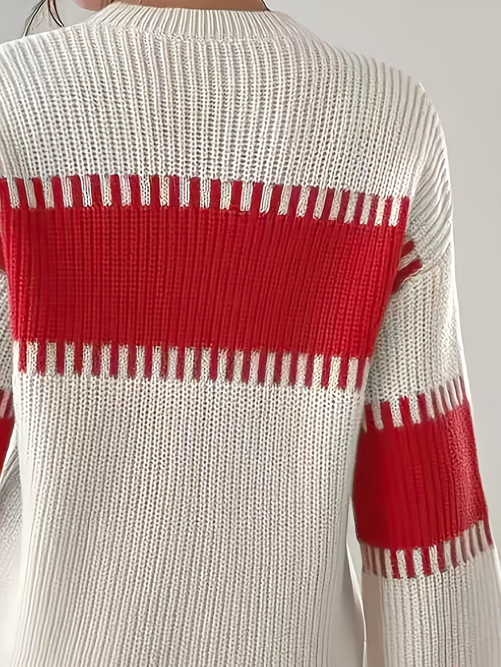 Women’s Colour-Block Striped Sweater