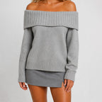 Women’s Long Sleeve Solid Knit Sweater – Soft Everyday Pullover