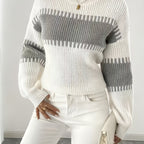 Women’s Colour-Block Striped Sweater