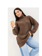 Turtleneck Knit Top - Warm and Fashionable