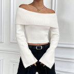 Slim-Fit Off-Shoulder Sweater - Modern and Soft