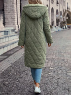 Women’s Cotton Quilted Hooded Coat – Warm Practical Outerwear
