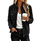 Women’s Suede-Look Zip Jacket - Casual and Elegant