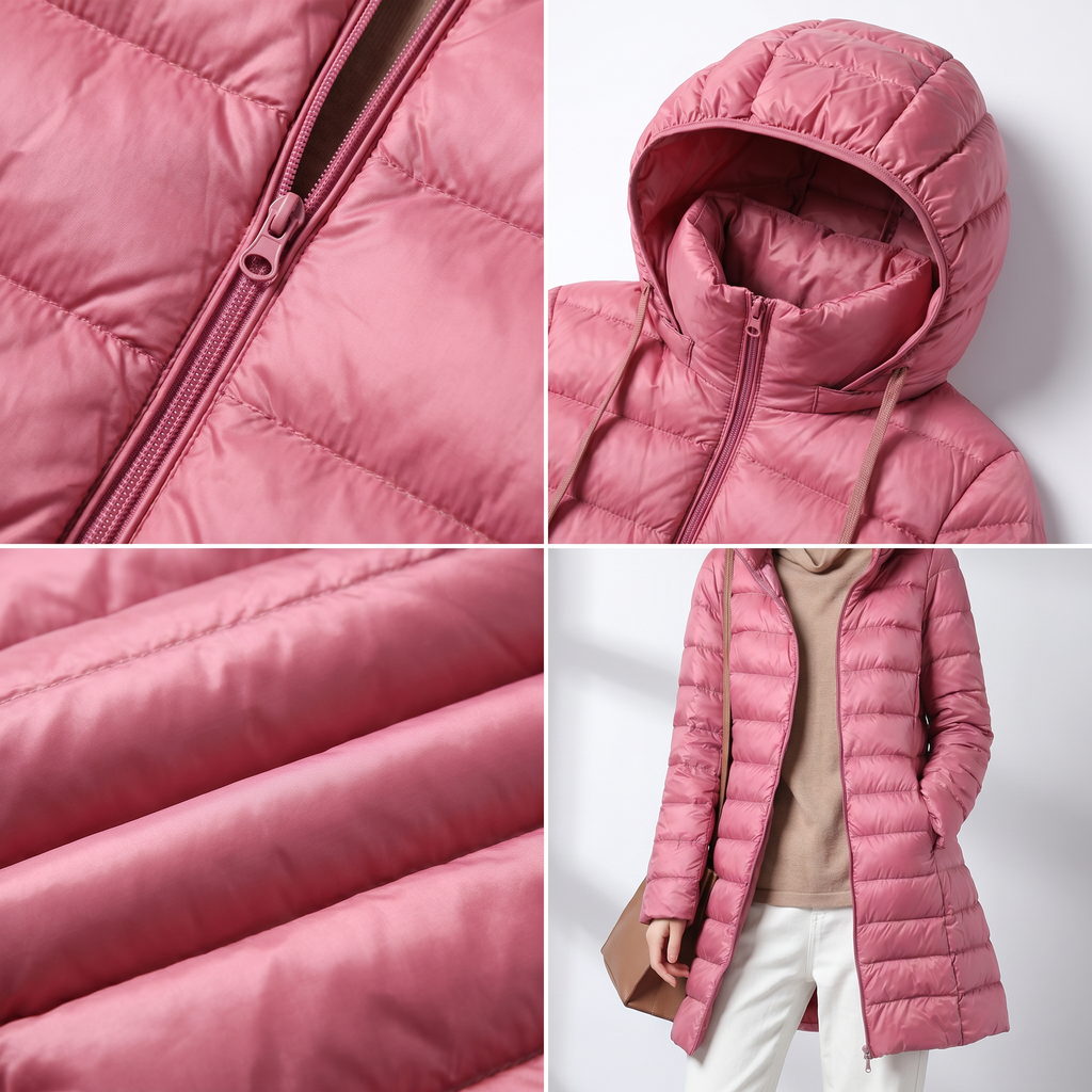 Midi Padded Coat with Hood