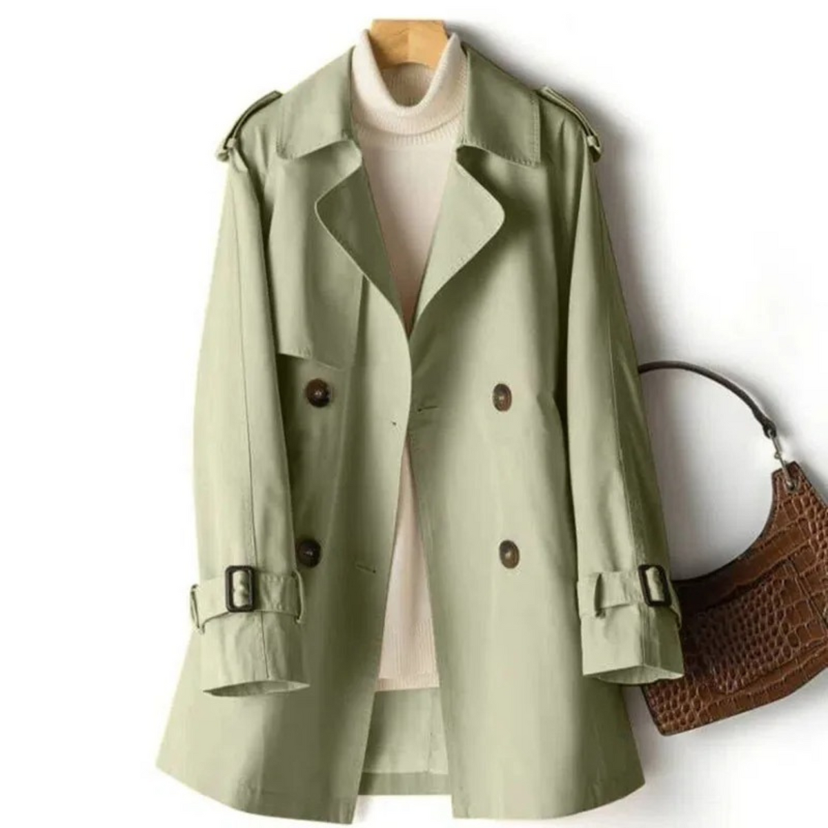 Belted Double-Breasted Coat