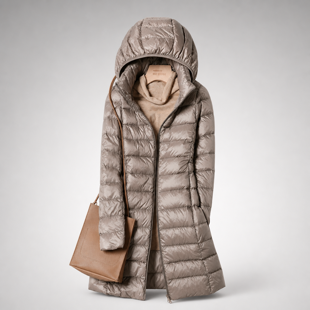 Midi Padded Coat with Hood