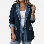 Women’s Indigo Knit Jacket - Soft and Casual