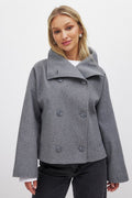 Laudomia Oversized Double-Breasted Coat - Chic and Structured