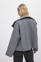 Laudomia Oversized Double-Breasted Coat - Chic and Structured