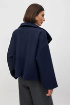 Laudomia Oversized Double-Breasted Coat - Chic and Structured