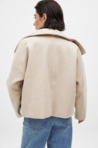 Laudomia Oversized Double-Breasted Coat - Chic and Structured