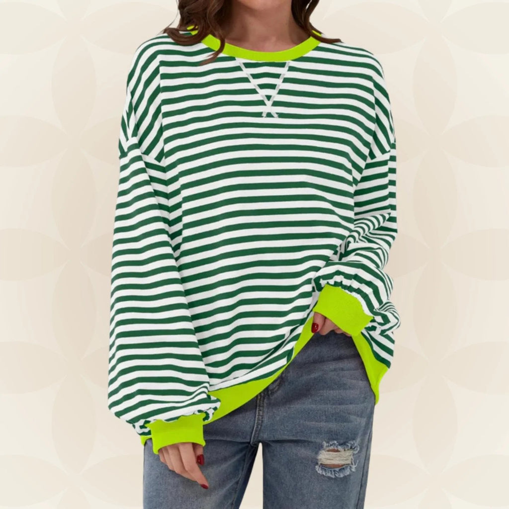 Juliana Striped Relaxed Sweater - Easy and Light