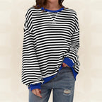 Juliana Striped Relaxed Sweater - Easy and Light