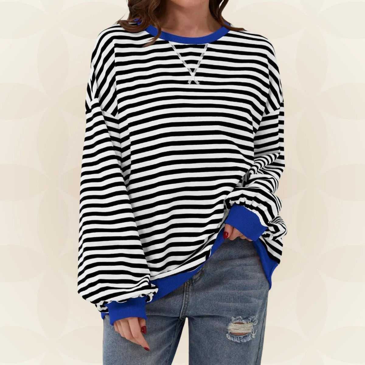 Juliana Striped Relaxed Sweater - Easy and Light