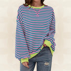 Juliana Striped Relaxed Sweater - Easy and Light