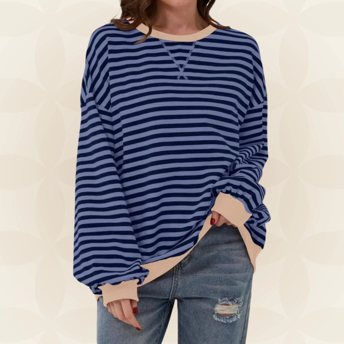 Juliana Striped Relaxed Sweater - Easy and Light