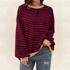 Juliana Striped Relaxed Sweater - Easy and Light