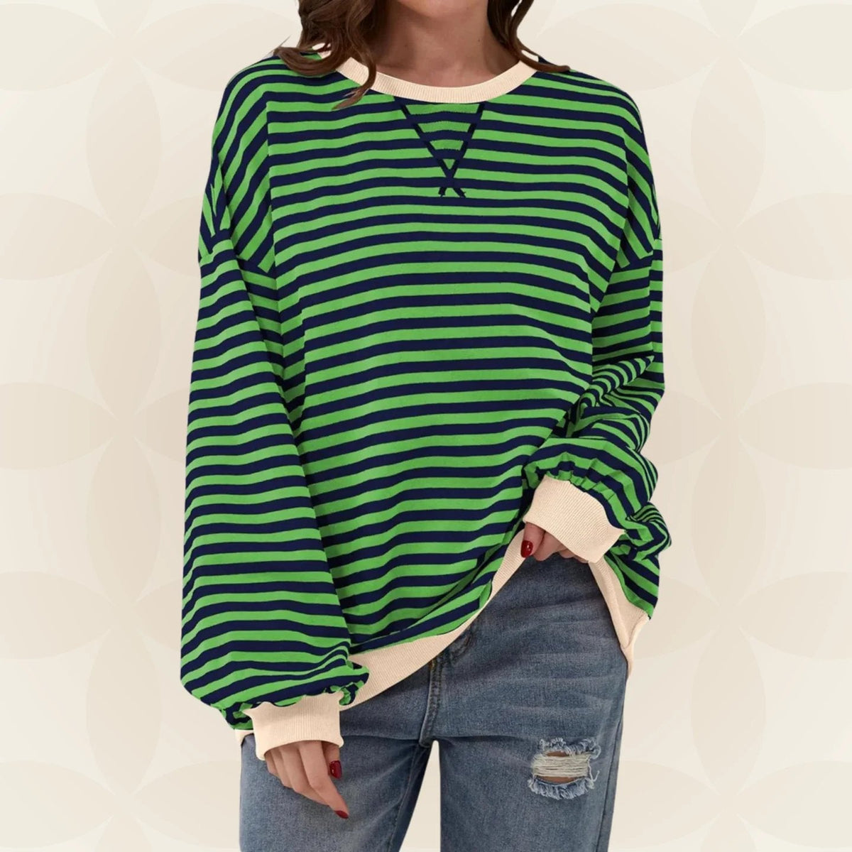 Juliana Striped Relaxed Sweater - Easy and Light