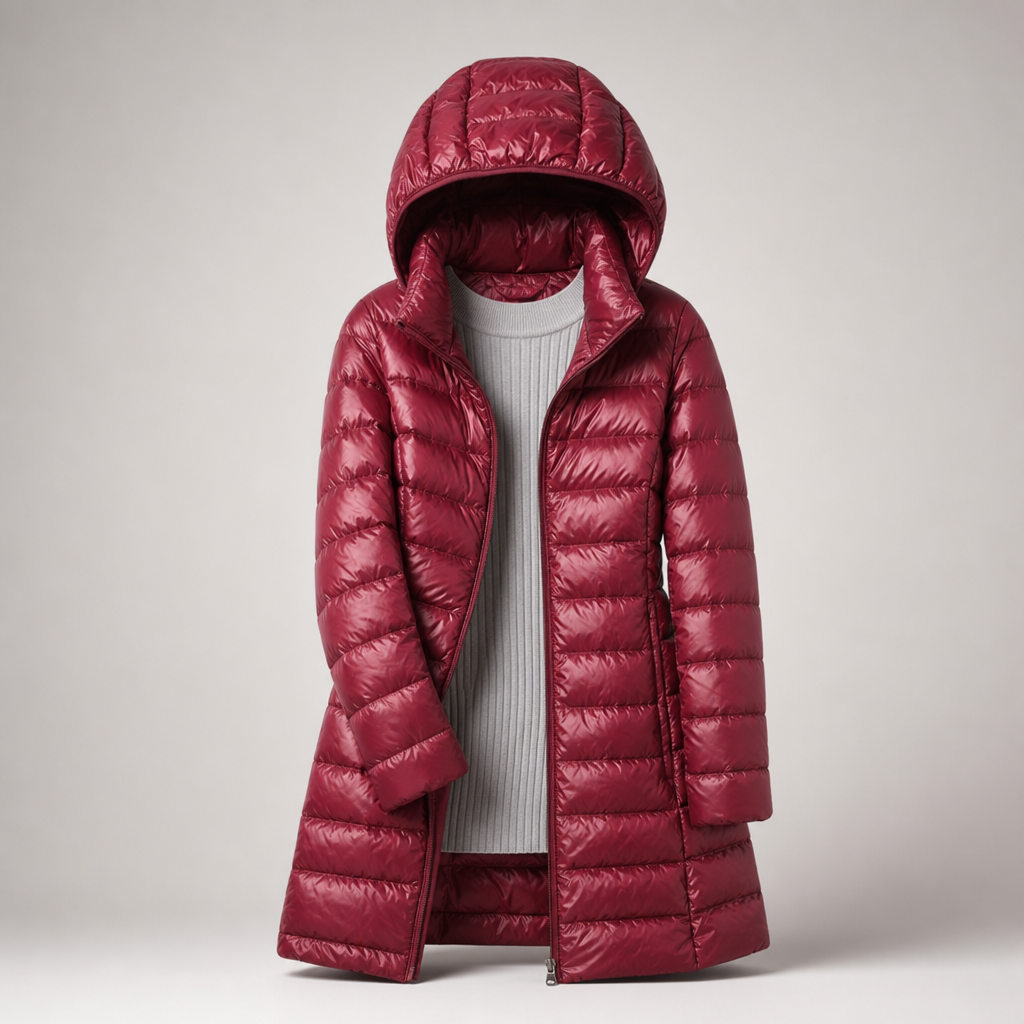 Midi Padded Coat with Hood
