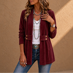 Ghislaine Corduroy Waist-Tab Jacket - Casual and Polished